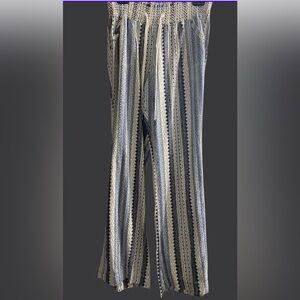NWOT. Chic Striped Wide-Leg Trousers.Never worn.